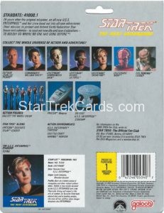 Star Trek The Next Generation Action Figure Cards Galoob Lieutenant Tasha Yar Back