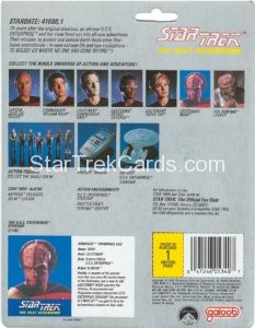 Star Trek The Next Generation Action Figure Cards Galoob Lieutenant Worf Back