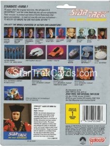 Star Trek The Next Generation Action Figure Cards Galoob Q Back