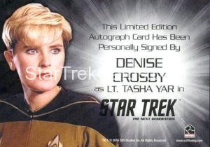 Star Trek The Next Generation Portfolio Prints Series Two Autograph Denise Crosby Back
