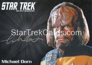 Star Trek The Next Generation Portfolio Prints Series Two Autograph Michael Dorn Front