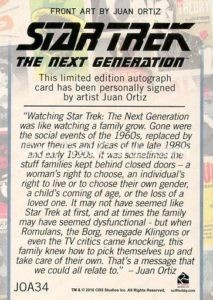 Star Trek The Next Generation Portfolio Prints Series Two Signed Parallel Base JOA34 Back