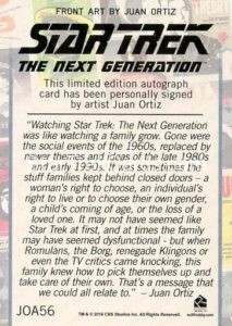 Star Trek The Next Generation Portfolio Prints Series Two Signed Parallel Base JOA56 Back