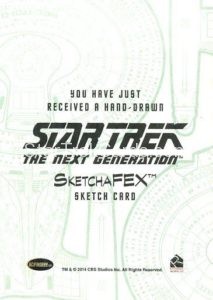 Star Trek The Next Generation Portfolio Prints Series Two Sketch Javier Gonzalez Back