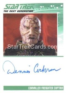Star Trek The Next Generation Portfolio Prints Series Two Trading Card Autograph Dennis Cockrum