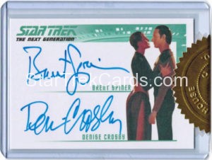 Star Trek The Next Generation Portfolio Prints Series Two Trading Card Brent Spiner Denise Crosby Autograph