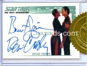 Star Trek The Next Generation Portfolio Prints Series Two Trading Card Brent Spiner Denise Crosby Autograph Alternate