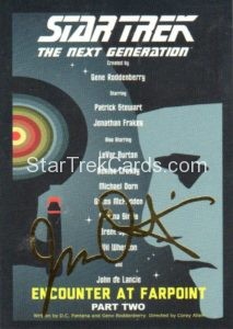 Star Trek The Next Generation Portfolio Prints Series Two Trading Card Gold 2