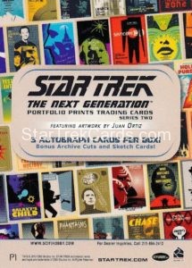 Star Trek The Next Generation Portfolio Prints Series Two Trading Card P1 Back