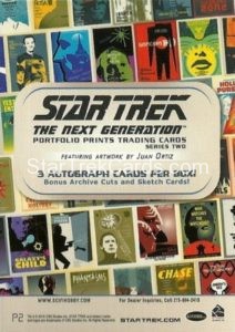Star Trek The Next Generation Portfolio Prints Series Two Trading Card P2 Back