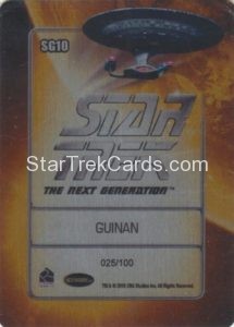 Star Trek The Next Generation Portfolio Prints Series Two Trading Card Silhouette Gallery Metal Cards SG10 Back