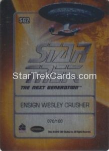 Star Trek The Next Generation Portfolio Prints Series Two Trading Card Silhouette Gallery Metal Cards SG2 Back