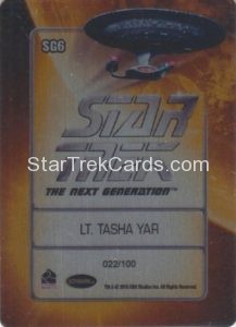 Star Trek The Next Generation Portfolio Prints Series Two Trading Card Silhouette Gallery Metal Cards SG6 Back
