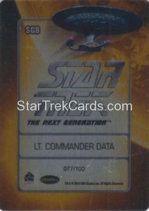 Star Trek The Next Generation Portfolio Prints Series Two Trading Card Silhouette Gallery Metal Cards SG8 Back