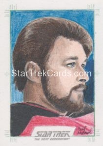 Star Trek The Next Generation Portfolio Prints Series Two Trading Card Sketch Brent Ragland Alternate