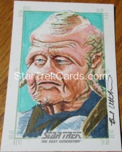 Star Trek The Next Generation Portfolio Prints Series Two Trading Card Sketch By Brad Utterstrom