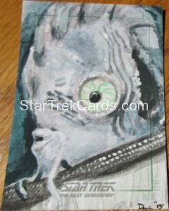 Star Trek The Next Generation Portfolio Prints Series Two Trading Card Sketch By Danny Silva Alternate
