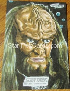 Star Trek The Next Generation Portfolio Prints Series Two Trading Card Sketch By Tirso Llaneta Alternate