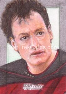 Star Trek The Next Generation Portfolio Prints Series Two Trading Card Sketch Debbie Jackson Front