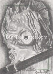 Star Trek The Next Generation Portfolio Prints Series Two Trading Card Sketch Emily Tester Front