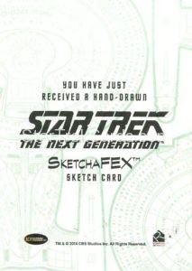 Star Trek The Next Generation Portfolio Prints Series Two Trading Card Sketch Francois Chartier Back