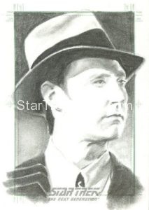 Star Trek The Next Generation Portfolio Prints Series Two Trading Card Sketch Francois Chartier Front