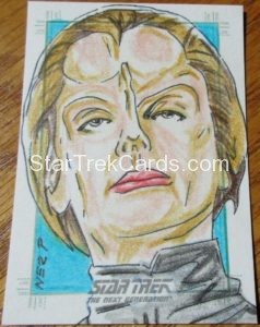Star Trek The Next Generation Portfolio Prints Series Two Trading Card Sketch Gener Pedrina Alternate