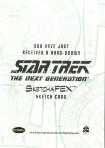 Star Trek The Next Generation Portfolio Prints Series Two Trading Card Sketch Jason Davies Back