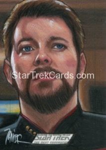 Star Trek The Next Generation Portfolio Prints Series Two Trading Card Sketch Javier Gonzalez Alternate