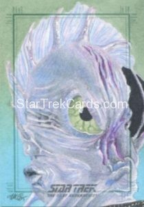 Star Trek The Next Generation Portfolio Prints Series Two Trading Card Sketch Kristin Allen Front