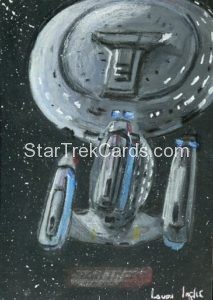 Star Trek The Next Generation Portfolio Prints Series Two Trading Card Sketch Laura Inglis Font