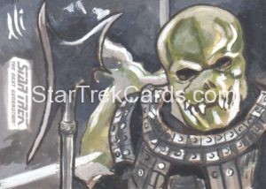 Star Trek The Next Generation Portfolio Prints Series Two Trading Card Sketch Lee Lightfoot Front