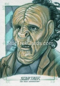 Star Trek The Next Generation Portfolio Prints Series Two Trading Card Sketch Leon Braojos Alternate