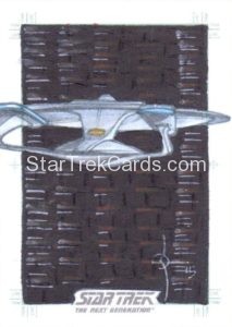 Star Trek The Next Generation Portfolio Prints Series Two Trading Card Sketch Leon Braojos Front