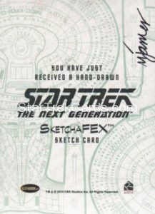 Star Trek The Next Generation Portfolio Prints Series Two Trading Card Sketch Mike James Back
