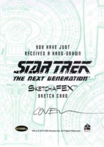 Star Trek The Next Generation Portfolio Prints Series Two Trading Card Sketch Roy Cover Back