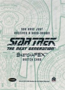 Star Trek The Next Generation Portfolio Prints Series Two Trading Card Sketch Tanner Padlo Back