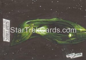 Star Trek The Next Generation Portfolio Prints Series Two Trading Card Sketch Tirso Llaneta Front