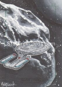 Star Trek The Next Generation Portfolio Prints Series Two Trading Card Sketch Warren Martineck Front