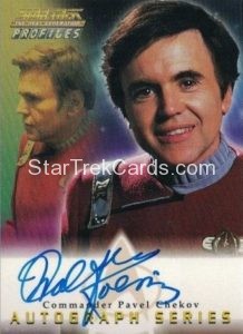 Star Trek The Next Generation Profiles Trading Card A8 Walter Koenig Autograph