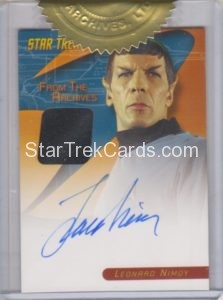 Star Trek The Original Series 40th Anniversary Trading Card Autograph Relic Leonard Nimoy