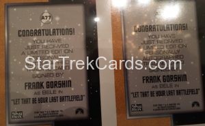 Star Trek The Original Series Season Three Trading Card A77 Uncut Sheet Back