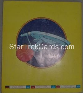 Star Trek The Original Series Stickers Panini Album Back