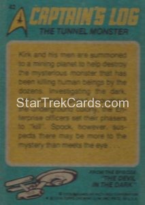 Star Trek Topps O Pee Chee Trading Card 42 Back