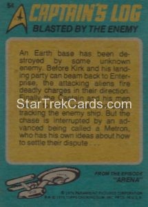 Star Trek Topps O Pee Chee Trading Card 54 Back