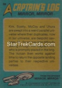 Star Trek Topps O Pee Chee Trading Card 59 Back