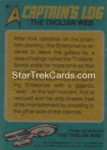 Star Trek Topps O Pee Chee Trading Card 67 Back