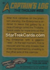 Star Trek Topps O Pee Chee Trading Card 67 Back