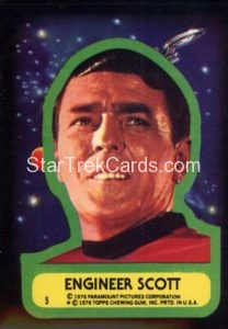 Star Trek Topps O Pee Chee Trading Card Sticker 5