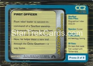 Star Trek Voyager Closer To Home Trading Card CC2 Promo 2 of 2 Back 1